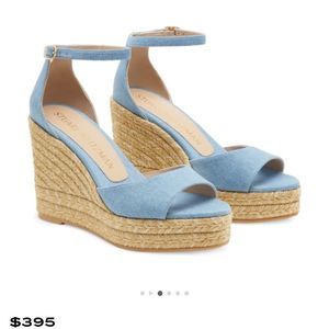 Stuart Weitzman Blue Wedges
